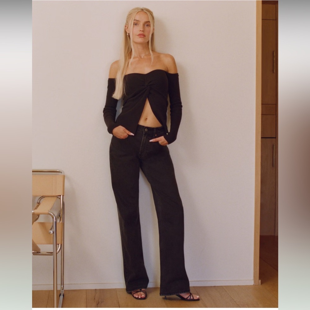 Abercrombie & Fitch Black Straight Leg Jeans